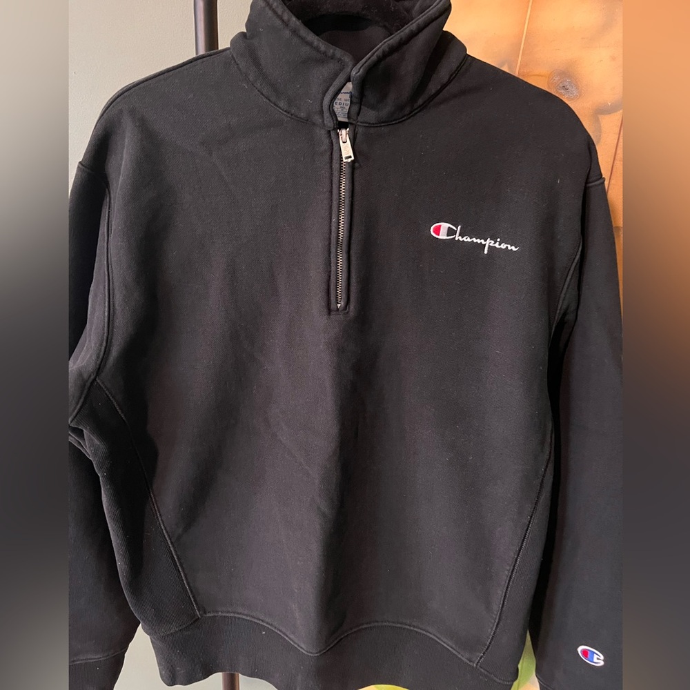 Black Champion Quarter-zip.